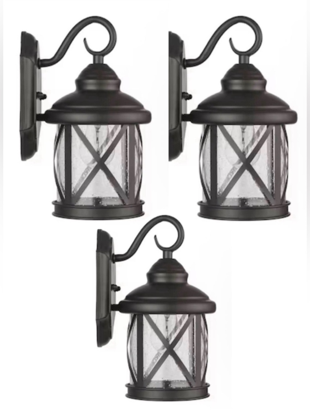 SET OF 3 ‼️allen + roth Castine 1 -Light 10-in H Oil-rubbed Bronze